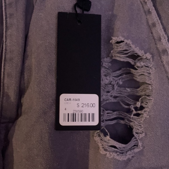 CARMAR denim distressed grey cargos - Picture 4 of 5